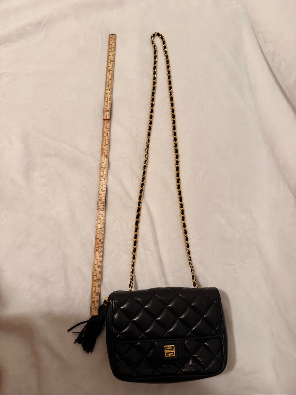 Vintage Givenchy 4G Matelasse Quilted Leather Tassel Chain Bag